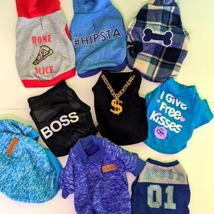 Used xxx small dog/cat shirts bundle